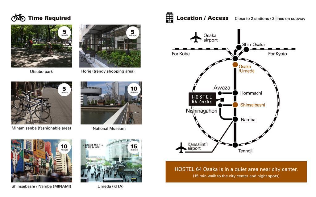 Hostel 64 Osaka Dış mekan fotoğraf